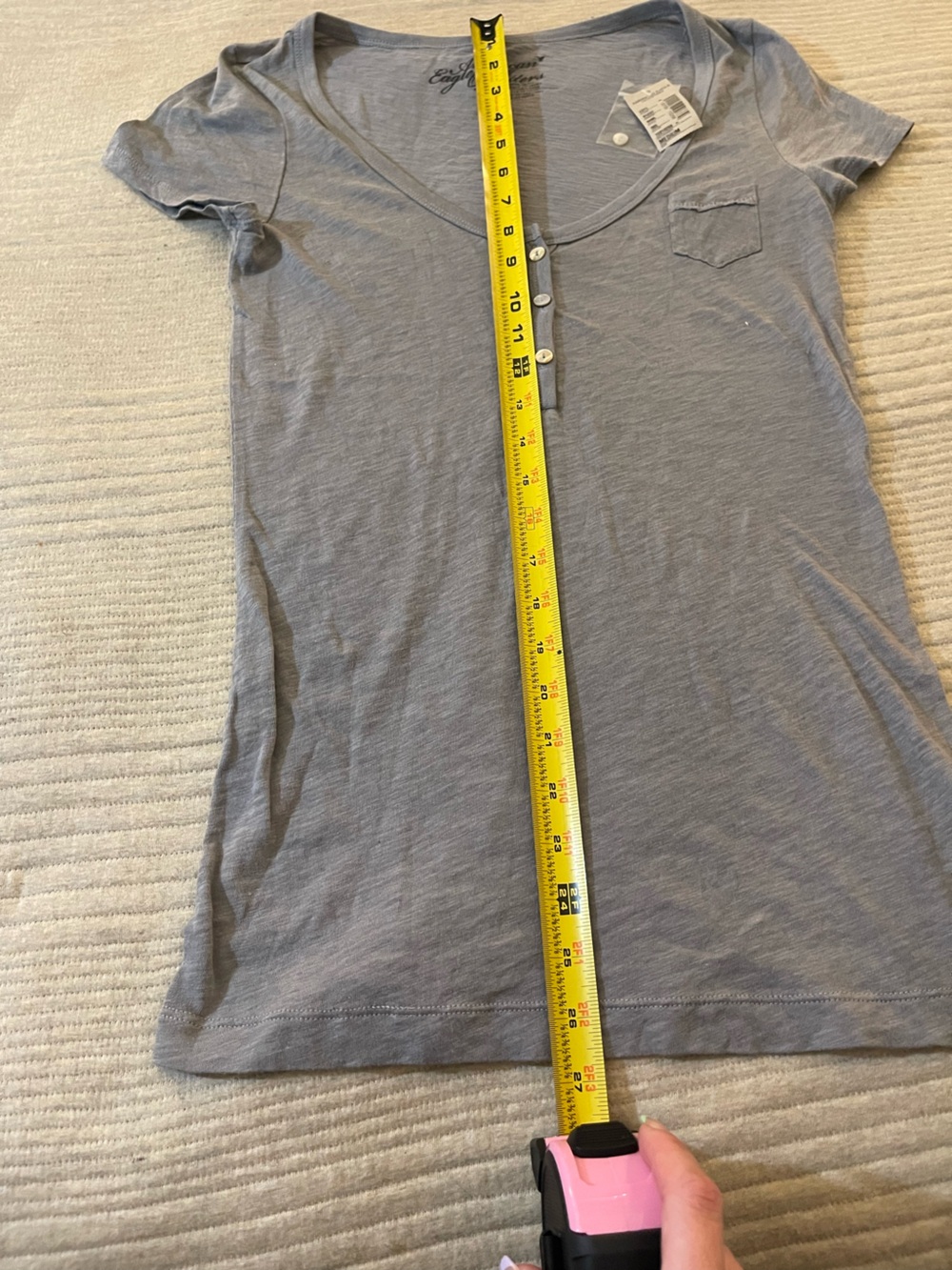 NWT American Eagle Outfitters henley top grey medium - Picture 5 of 7